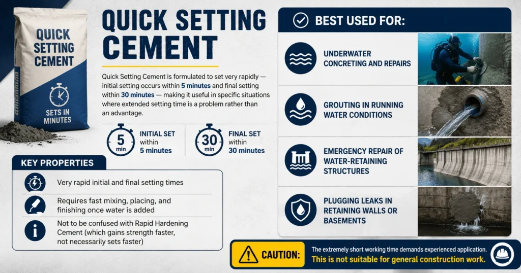Quick Setting Cement