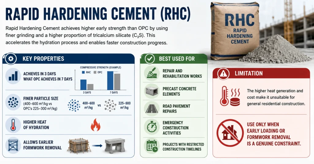 Rapid Hardening Cement (RHC)